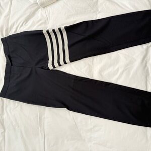 Thom Browne Navy Trousers with Classic White Stripes. Size 2
